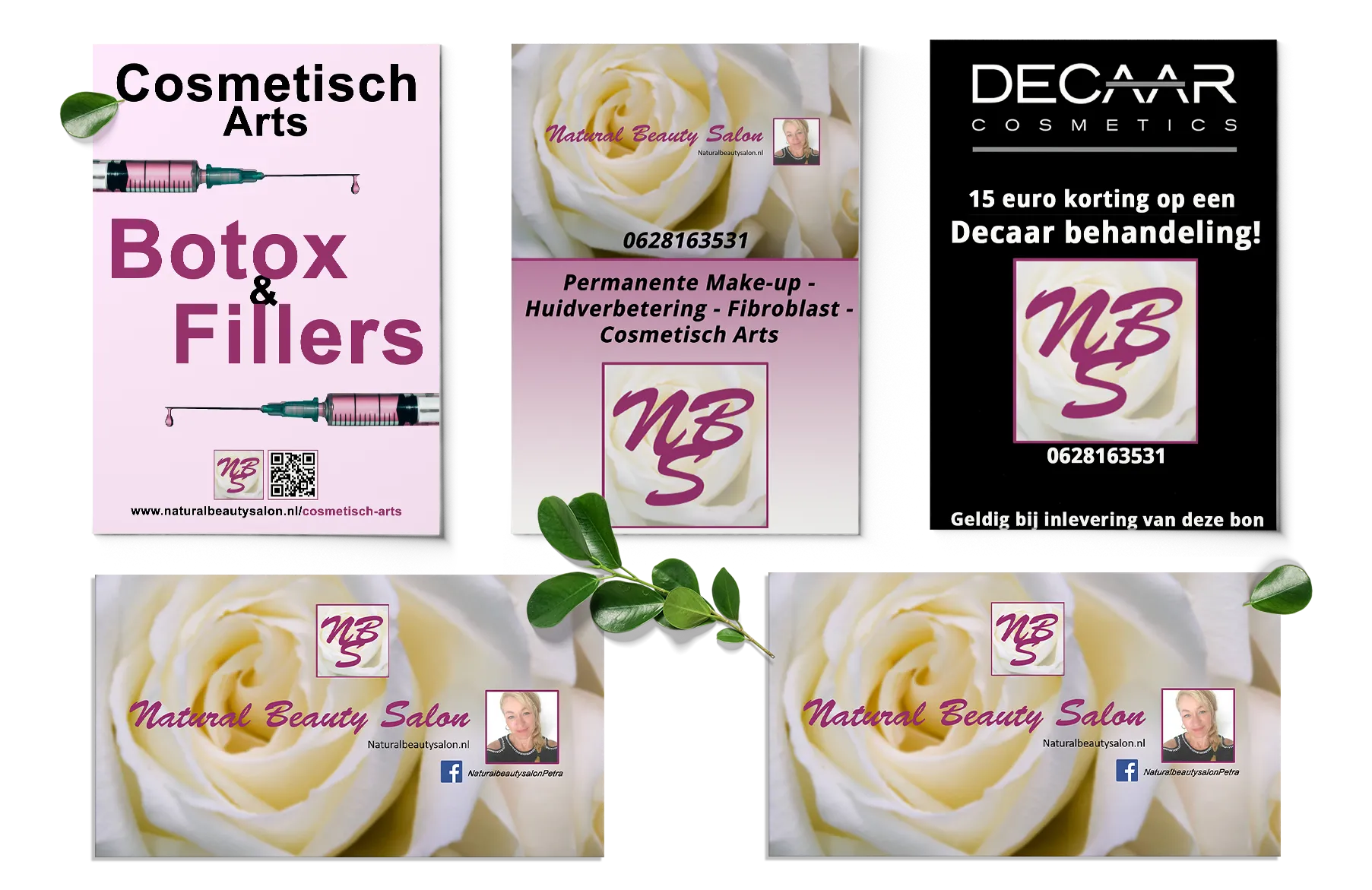 posters, and cards used for branding