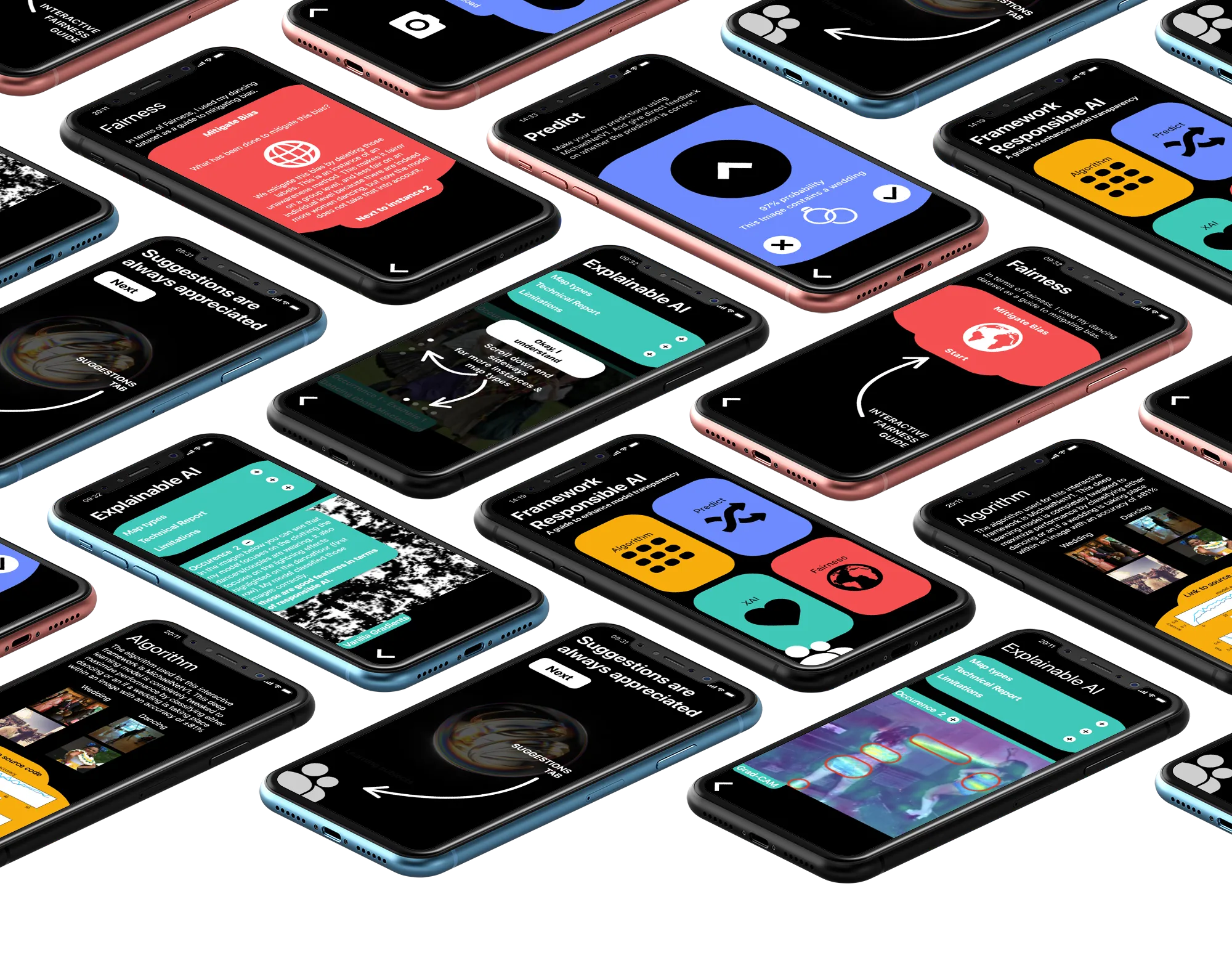app shown in mutiple phones in pattern