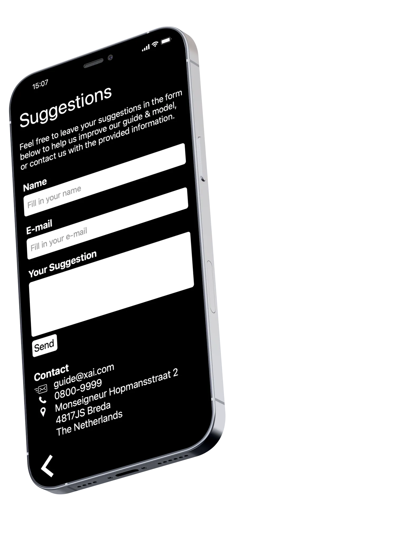 suggestions and algorithm screens in phone
